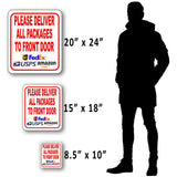 Please Deliver All Packages To Front Door Aluminum Composite Sign
