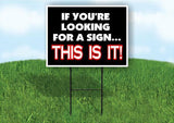 IF YOURE LOOKING FOR A SIGN THIS IT Plastic Yard Sign ROAD SIGN with Stand