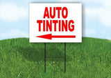 Auto Tinting RED LEFT Yard Sign Road with Stand LAWN SIGN Single sided