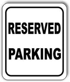 Reserved Parking black Sign metal outdoor sign parking lot sign traffic