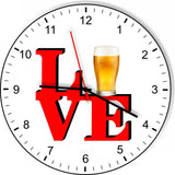 I Love Beer Love Park Funny Kitchen Living room Wall Clock