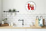 I Love Sushi Love Park Funny Kitchen Living room Wall Clock
