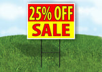 25% off SALE RED YELLOW Plastic Yard Sign ROAD SIGN with Stand