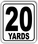20 YARDS Distance Marker Running Race 5k Marathon Aluminum composite sign