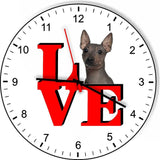 American Hairless Love Park Cute Puppy Dog kitchen living room Wall Clock