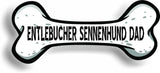 Dog Dad Entlebucher Sennenhund Bone Car Magnet Bumper Sticker 3"x7"