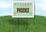 PHOENIX WELCOME BABY GREEN  18 in x 24 in Yard Sign Road Sign with Stand