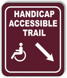 HANDICAP ACCESSIBLE TRAIL DIRECTIONAL ARROWS Metal Aluminum composite sign