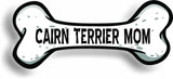Dog Mom Cairn Terrier Bone Car Magnet Bumper Sticker 3"x7"