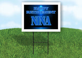 NINA RETIREMENT BLUE 18 in x 24 in Yard Sign Road Sign with Stand