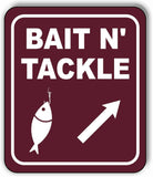 BAIT N TACKLE DIRECTIONAL 45 DEGREES UP RIGHT ARROW Aluminum composite sign