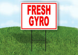 FRESH Gyro RED Yard Sign ROAD SIGN with Stand LAWN POSTER