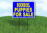Boerboel PUPPIES FOR SALE YELLOW BLUE Yard Sign Road with Stand LAWN SIGN