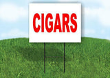 CIGARS RED Yard Sign with Stand LAWN SIGN