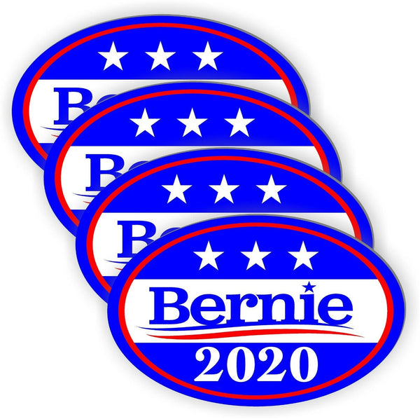 4 Pack Bernie Sanders for President 2020 Bumper Sticker Decal oval 5.5"x3.5" car