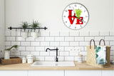 I Love Grapes Love Park Funny Kitchen Living room Wall Clock