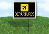 DEPARTURES BLACK Yard Sign Road with Stand LAWN SIGN