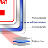 Deliveries This Way w/ Left Arrow Outdoor Aluminum composite sign