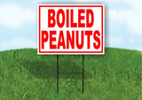 Boiled Peanuts RED Plastic Yard Sign ROAD SIGN with Stand