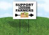 LOUISIANA SUPPORT FARMERS RIGHT ARROW Yard Sign w Stand LAWN  SIGN Single