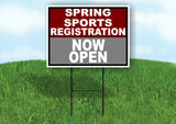 SPORTS REGISTRATION MAROON SILVER SPRING Yard Sign with Stand LAWN SIGN