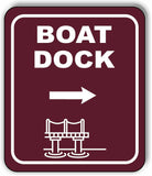 BOAT DOCK DIRECTIONAL RIGHT ARROW CAMPING Metal Aluminum composite sign