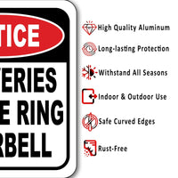 NOTICE Deliveries Please Ring Doorbell Aluminum composite outdoor sign
