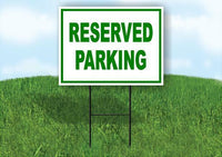 reserved parking GREEN Yard Sign Road with Stand LAWN SIGN