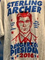 STERLING ARCHER PRESIDENT T-Shirt - Loot Crate Exclusive 2XL  DangerZone
