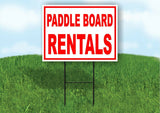 Paddle Board Rentals RED Yard Sign Road with Stand LAWN SIGN
