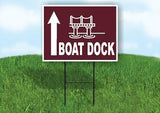 BOAT DOCK STRAIGHT ARROW BROWN Yard Sign with Stand LAWN SIGN
