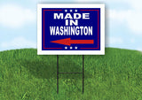 WASHINGTON MADE IN LEFT ARROW Yard Sign w Stand LAWN SIGN Single