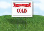 COLEMAN CONGRATULATIONS RED BANNER 18in x 24in Yard sign with Stand