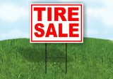 TIRE SALE RED WHITE Yard Sign Road with Stand LAWN SIGN