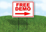 FREE DEMO RIGHT ARROW RED Yard Sign Road with Stand LAWN SIGN Single sided