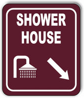 SHOWER HOUSE DIRECTIONAL ARROW TRAIL 8 Variations Metal Aluminum composite sign
