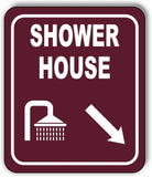 SHOWER HOUSE DIRECTIONAL ARROW TRAIL 8 Variations Metal Aluminum composite sign