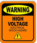 WARNING ELECTRICAL SHOCK HAZARD Aluminum Composite Sign