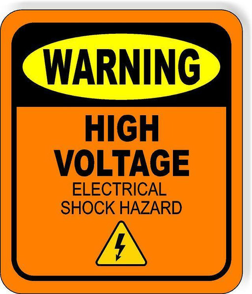 WARNING ELECTRICAL SHOCK HAZARD Aluminum Composite Sign