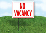 NO VACANCY RED Yard Sign Road with Stand LAWN SIGN