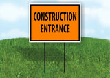 construction ENTRANCE SAFETY ORANGE OSHA Plastic Yard Sign ROAD SIGN with Stand