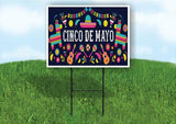 CINCO DE MAYO Plastic Yard Sign ROAD SIGN with Stand