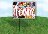 CANDY STRAIGHT ARROW RED Yard Sign with Stand LAWN SIGN