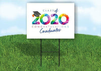 Class of 2020 rainbow Plastic Yard Sign ROAD SIGN with Stand