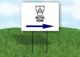 MEETING ROOMS BLUE ARROW RIGHT Yard Sign Road with Stand LAWN SIGN Single sided