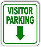 VISITOR PARKING DIRECTIONAL GREEN 8 Arrow Variations Aluminum composite sign
