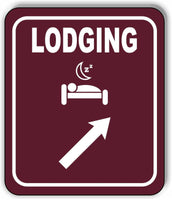 LODGING DIRECTIONAL ARROW TRAIL 8 Variations Metal Aluminum composite sign