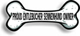Proud Entlebucher Sennenhund Owner Bone Car Magnet Bumper Sticker 3"x7"