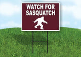 WATCH FOR SASQUATCH TRAIL Yard Sign Road with Stand LAWN SIGN
