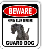 BEWARE KERRY BLUE TERRIER GUARD DOG Metal Aluminum Composite Sign